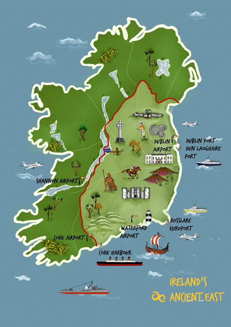 Ireland's Ancient East Map