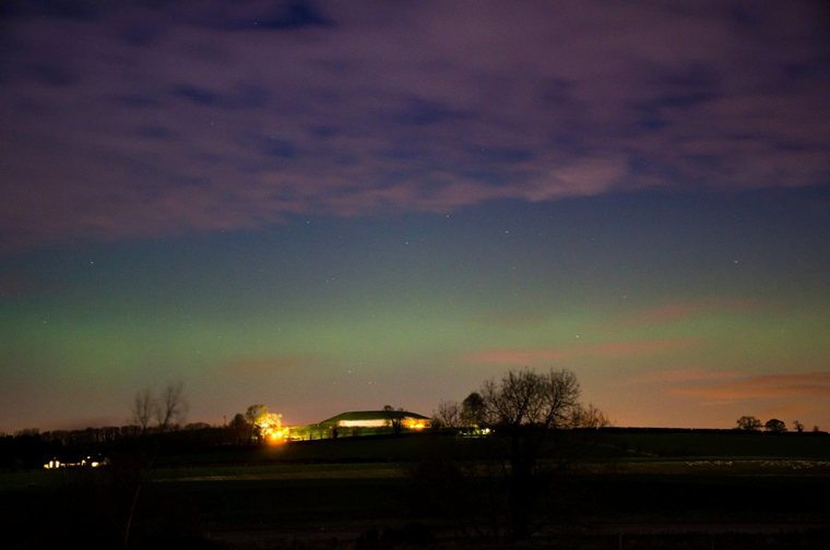 The Aurora Borealis (Northern Lights) over Newgrange