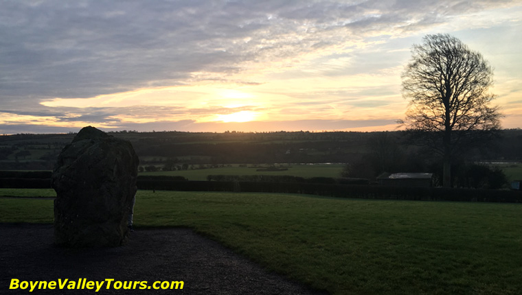 There was some cloud on the horizon obscuring the rising sun at Newgrange on Sunday December 18th